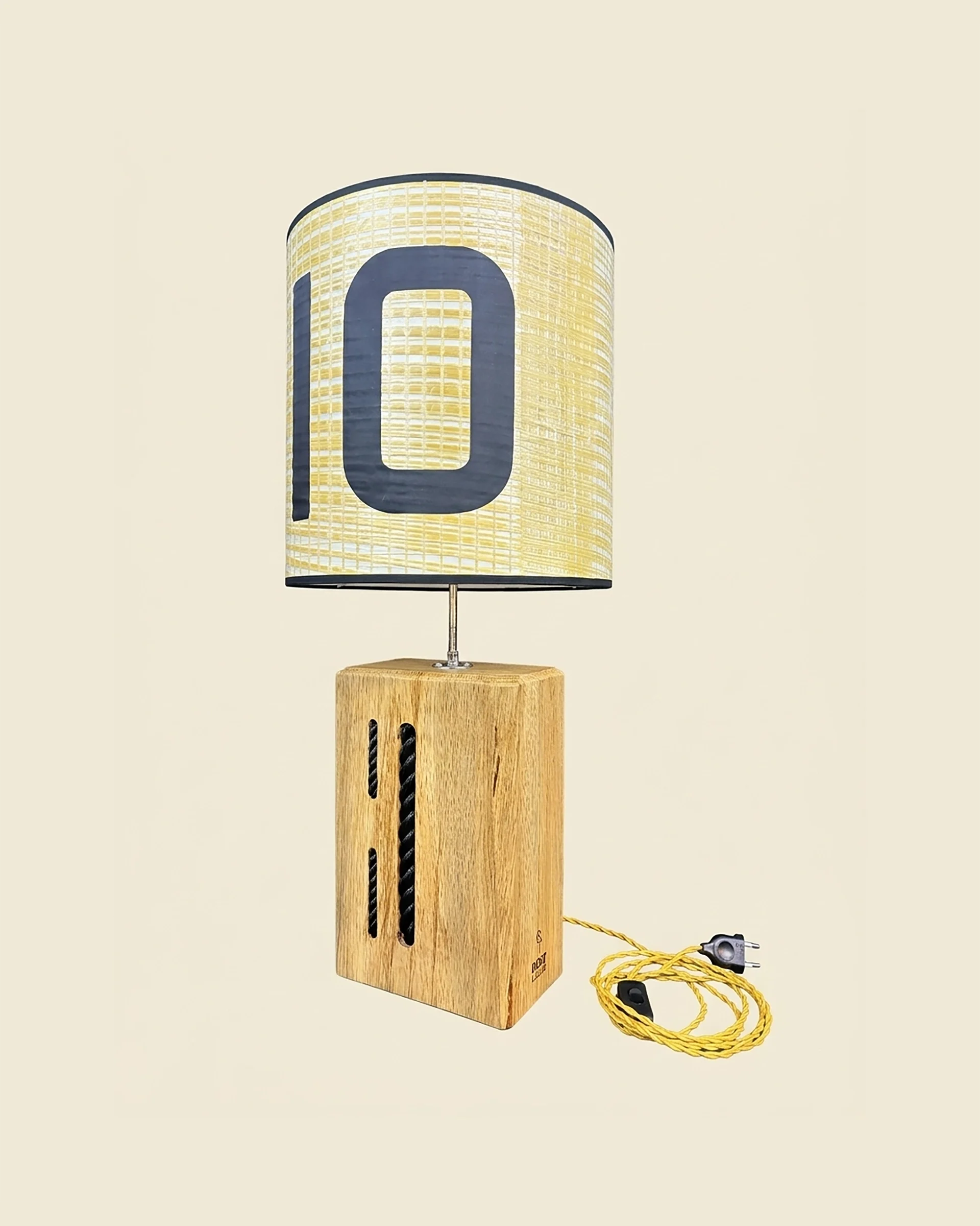 Babord Lamp in colourful recycled boat sail, OÈST Ateliers, Landes