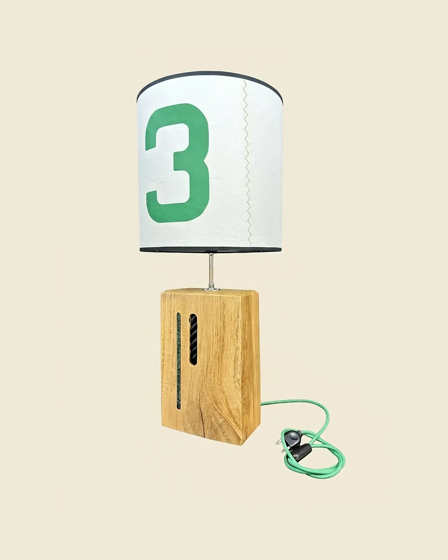 Babord Lamp in colourful recycled boat sail, OÈST Ateliers, Landes