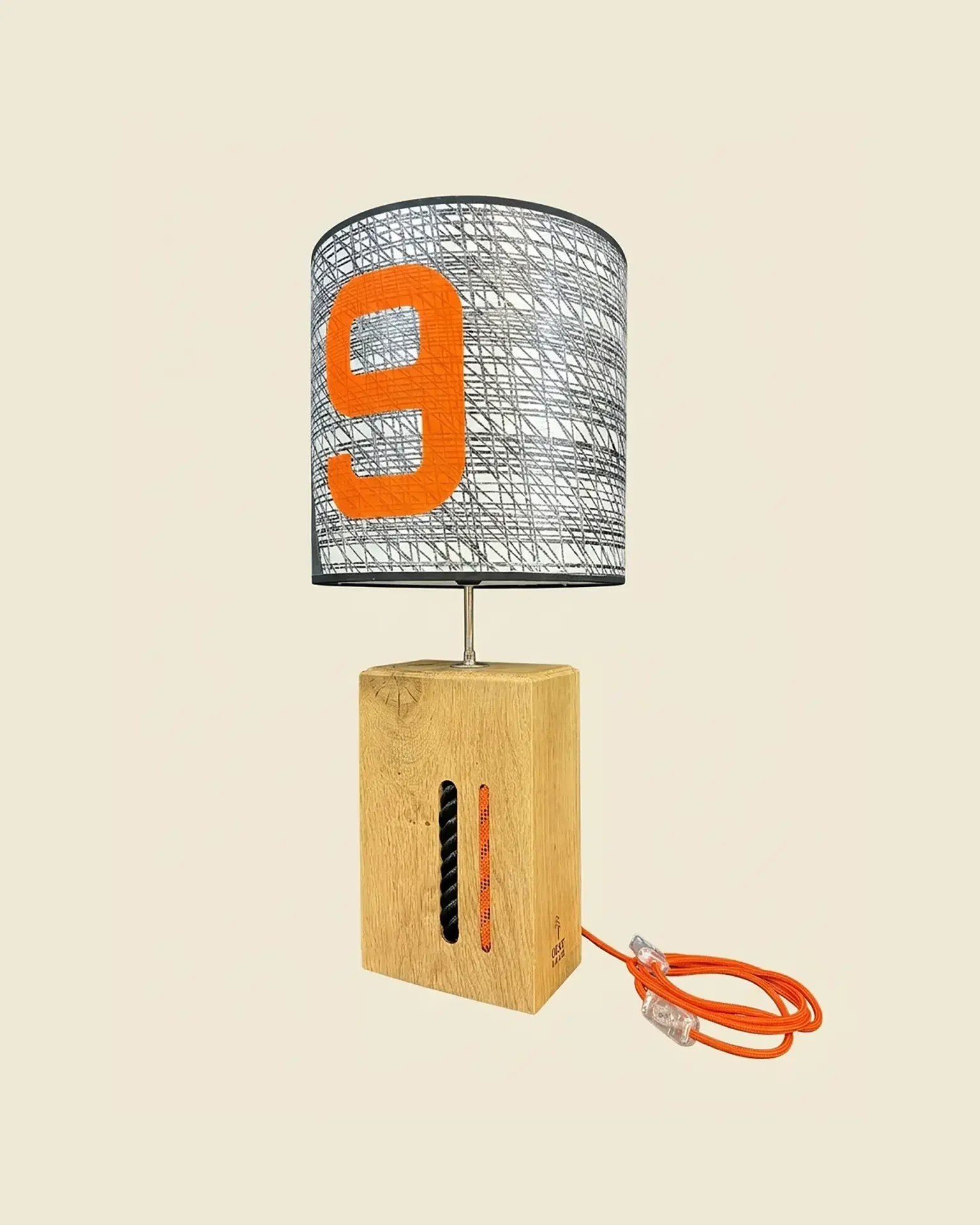 Babord Lamp in colourful recycled boat sail, OÈST Ateliers, Landes
