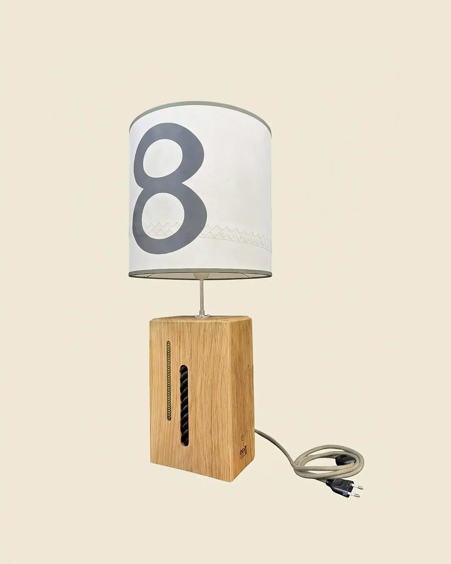Babord Lamp in colourful recycled boat sail, OÈST Ateliers, Landes
