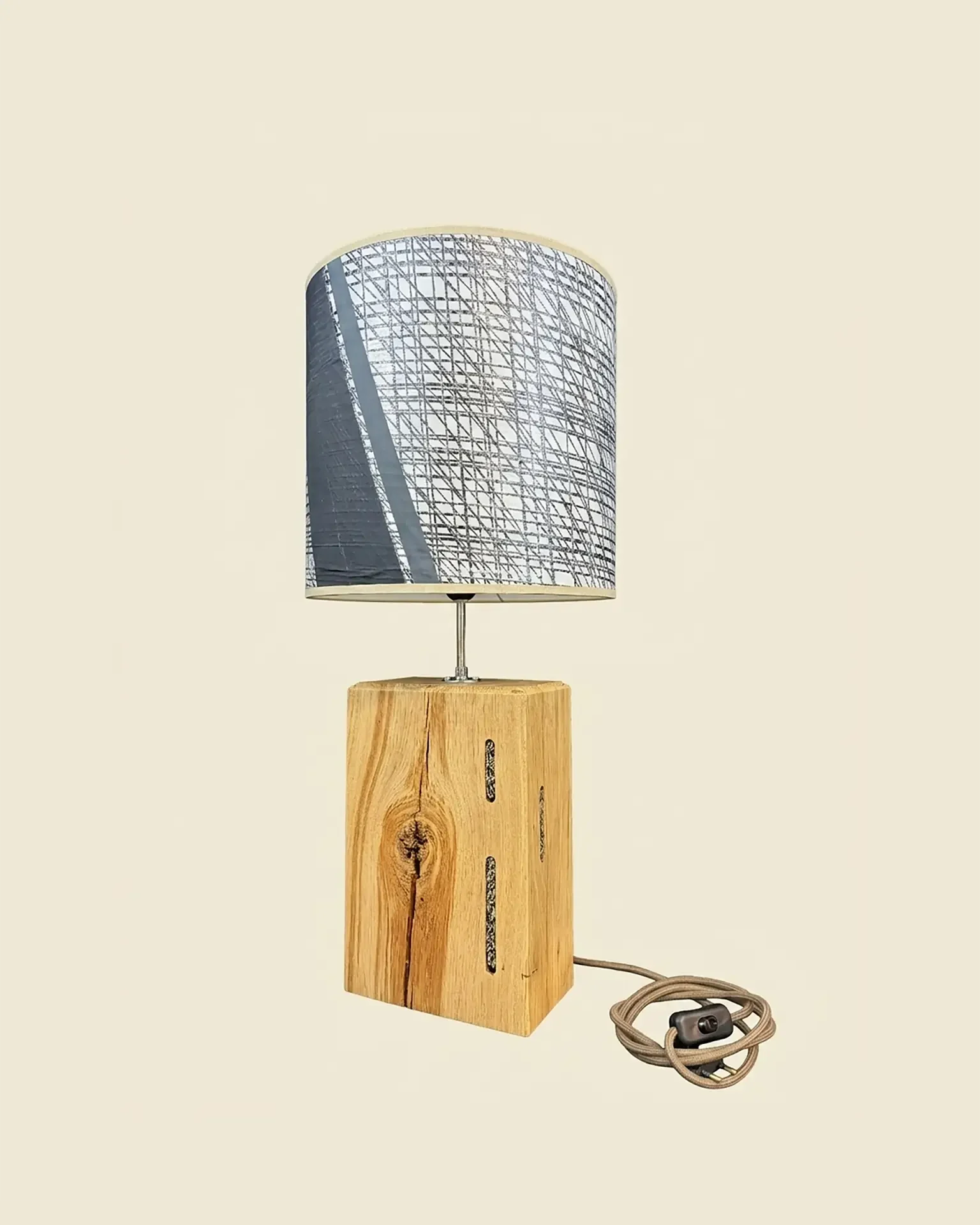 Babord Lamp in colourful recycled boat sail, OÈST Ateliers, Landes