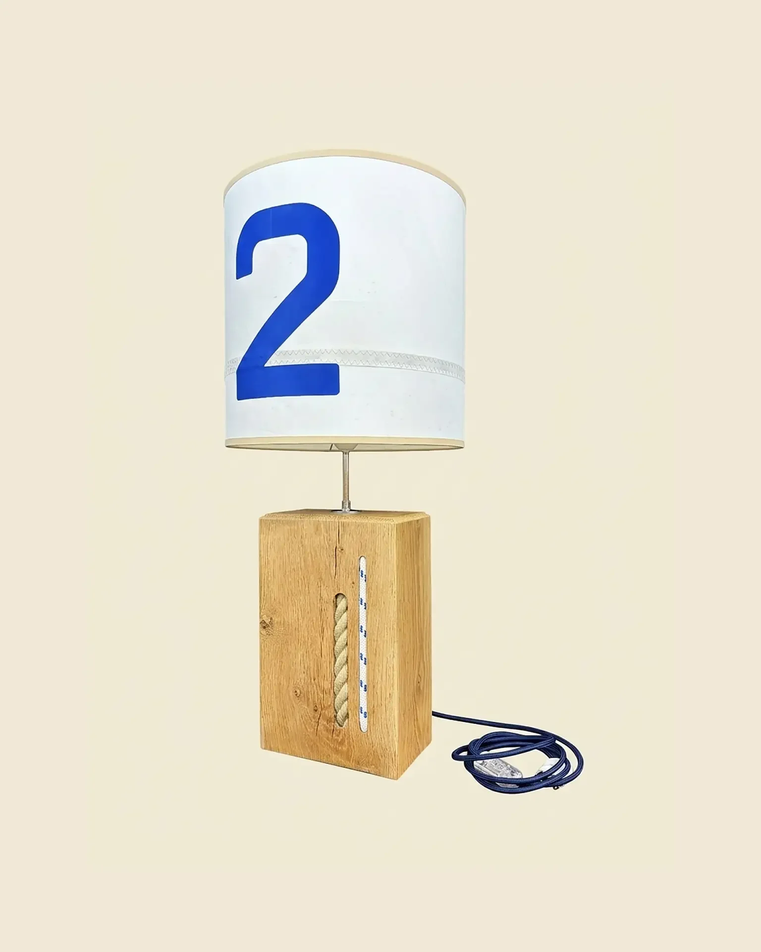 Babord Lamp in colourful recycled boat sail, OÈST Ateliers, Landes