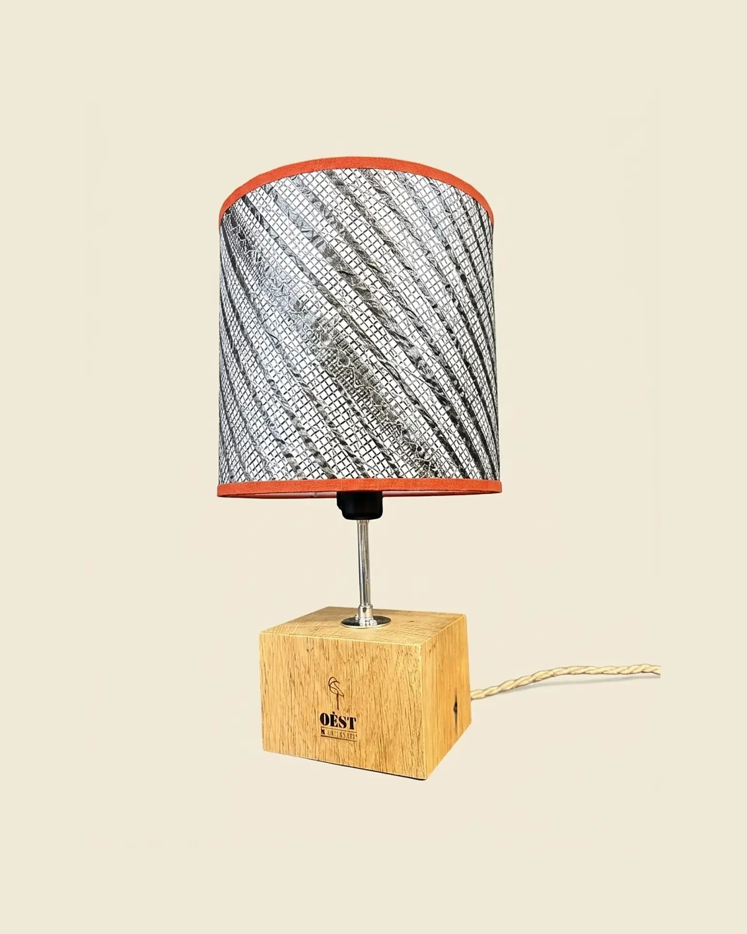 Mini Transat Lamp in recycled boat sail, OÈST Ateliers, Landes