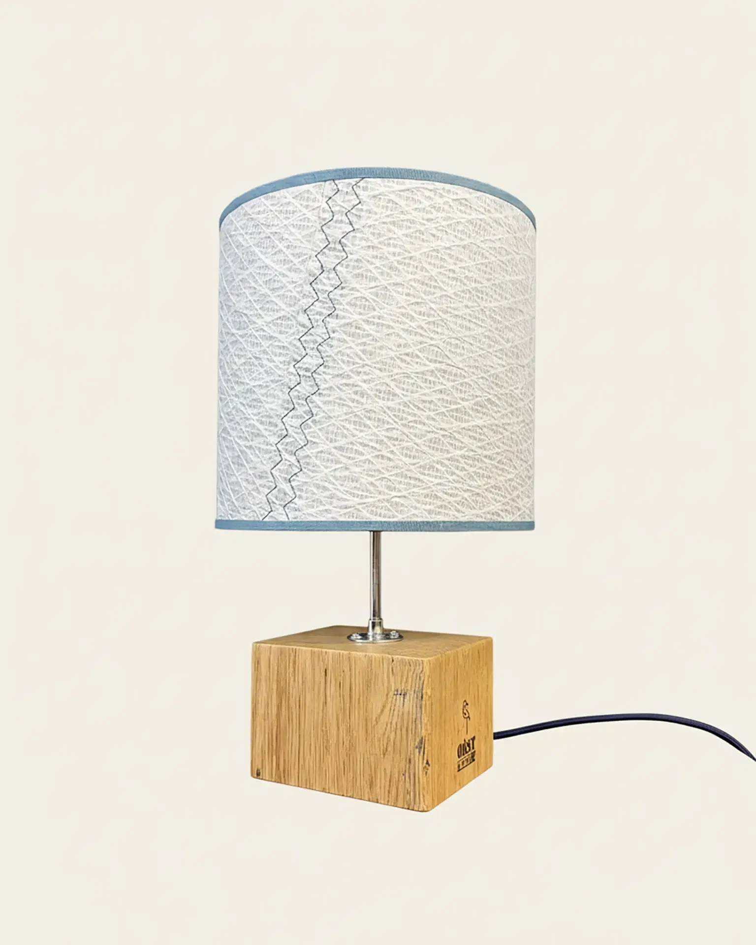 Mini Transat Lamp in recycled boat sail, OÈST Ateliers, Landes