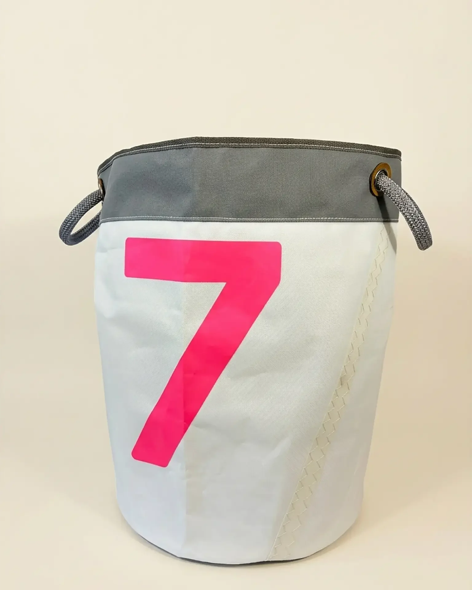Charlie Basket in recycled boat sail and marine rope, OÈST Ateliers