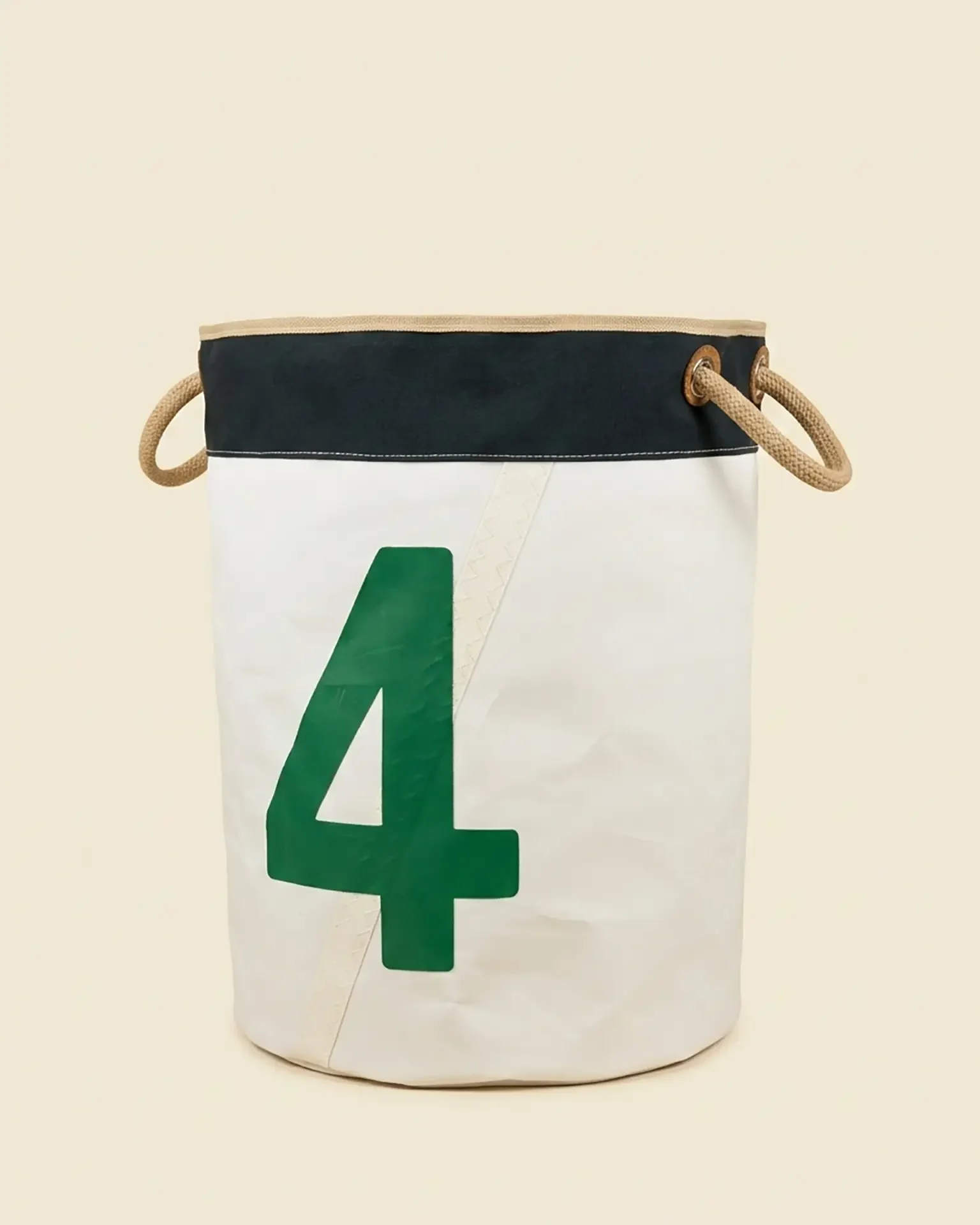 Echo Basket in recycled boat sail and marine rope, OÈST Ateliers