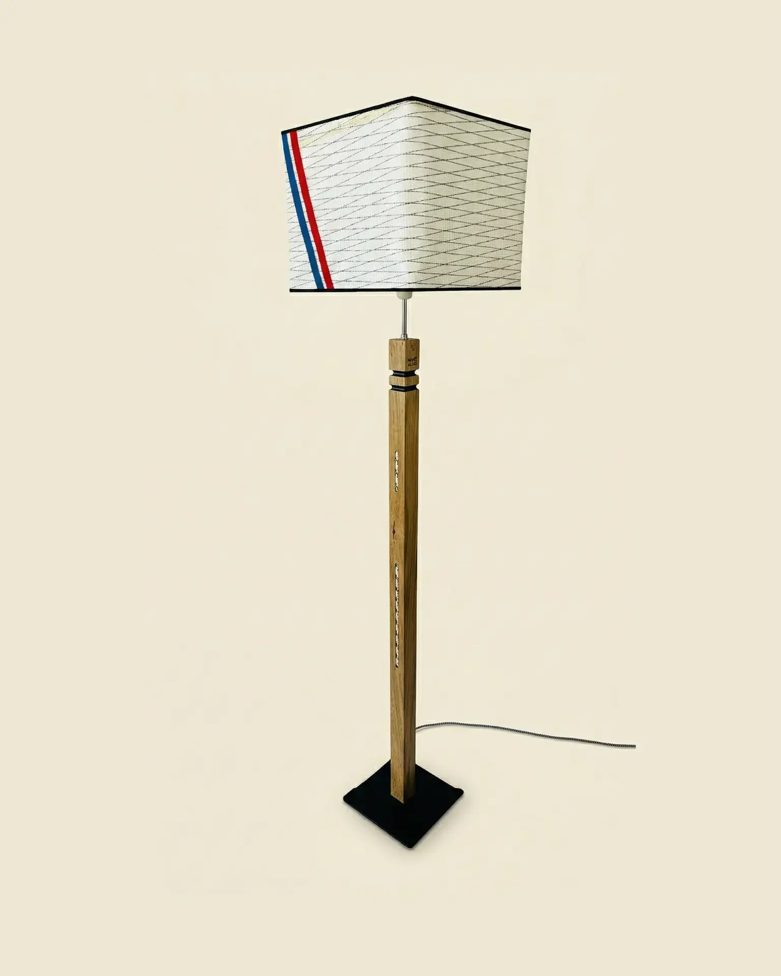 Île de Batz Lighthouse - lighthouse lamp in recycled boat sail, OÈST Ateliers