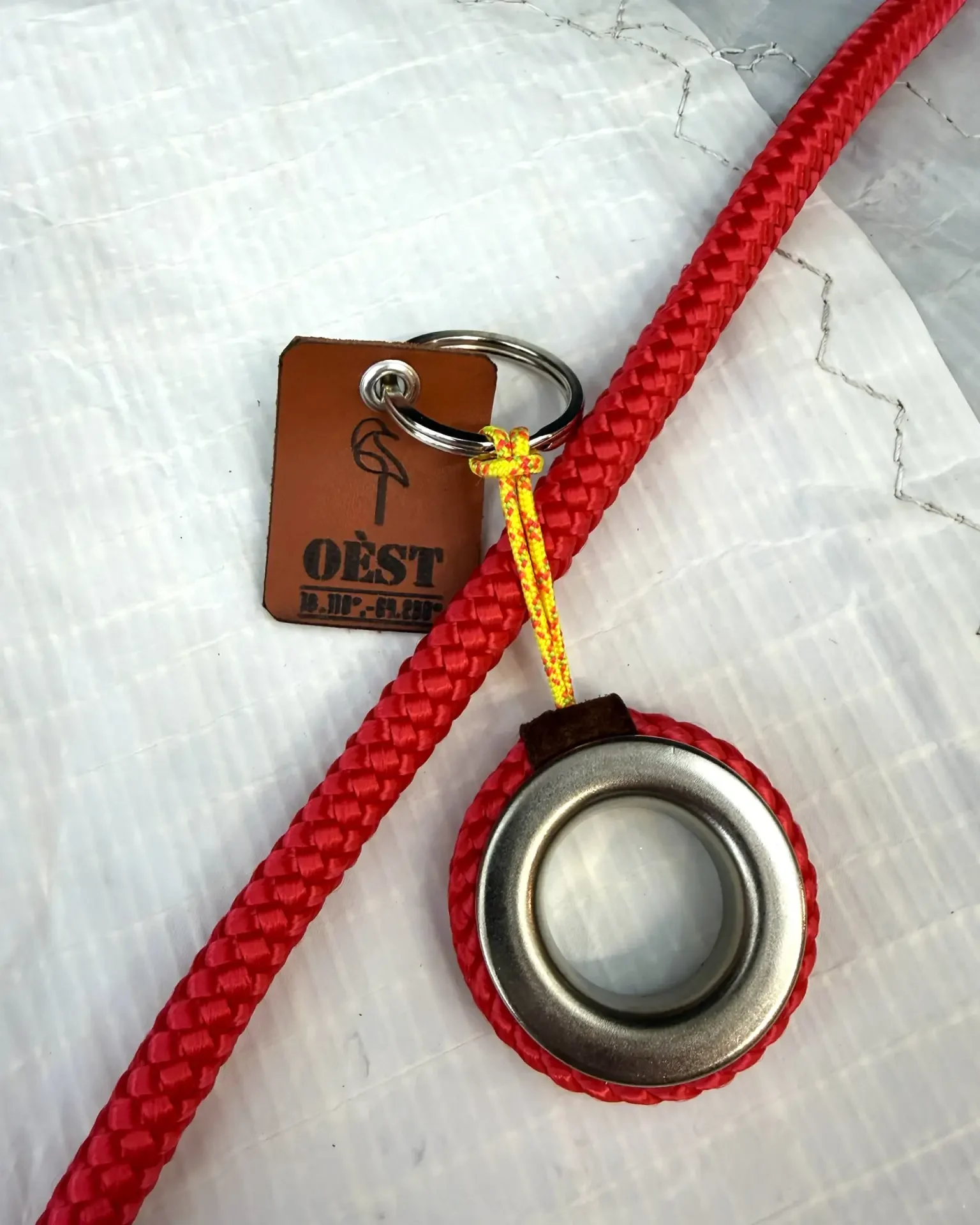 Keyring Biarritz, recycled marine rope, OÈST Ateliers, Landes