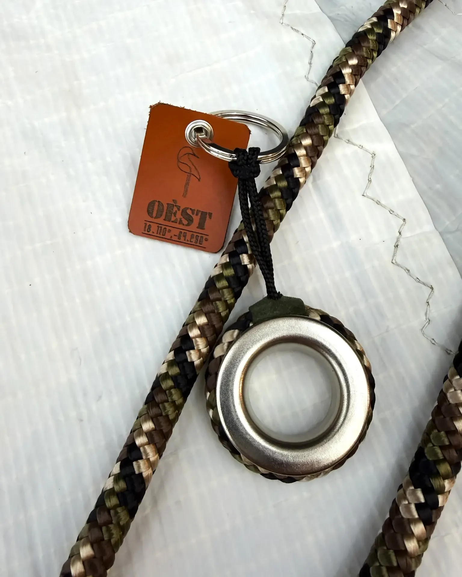 Keyring Bidart, recycled marine rope, OÈST Ateliers, Landes