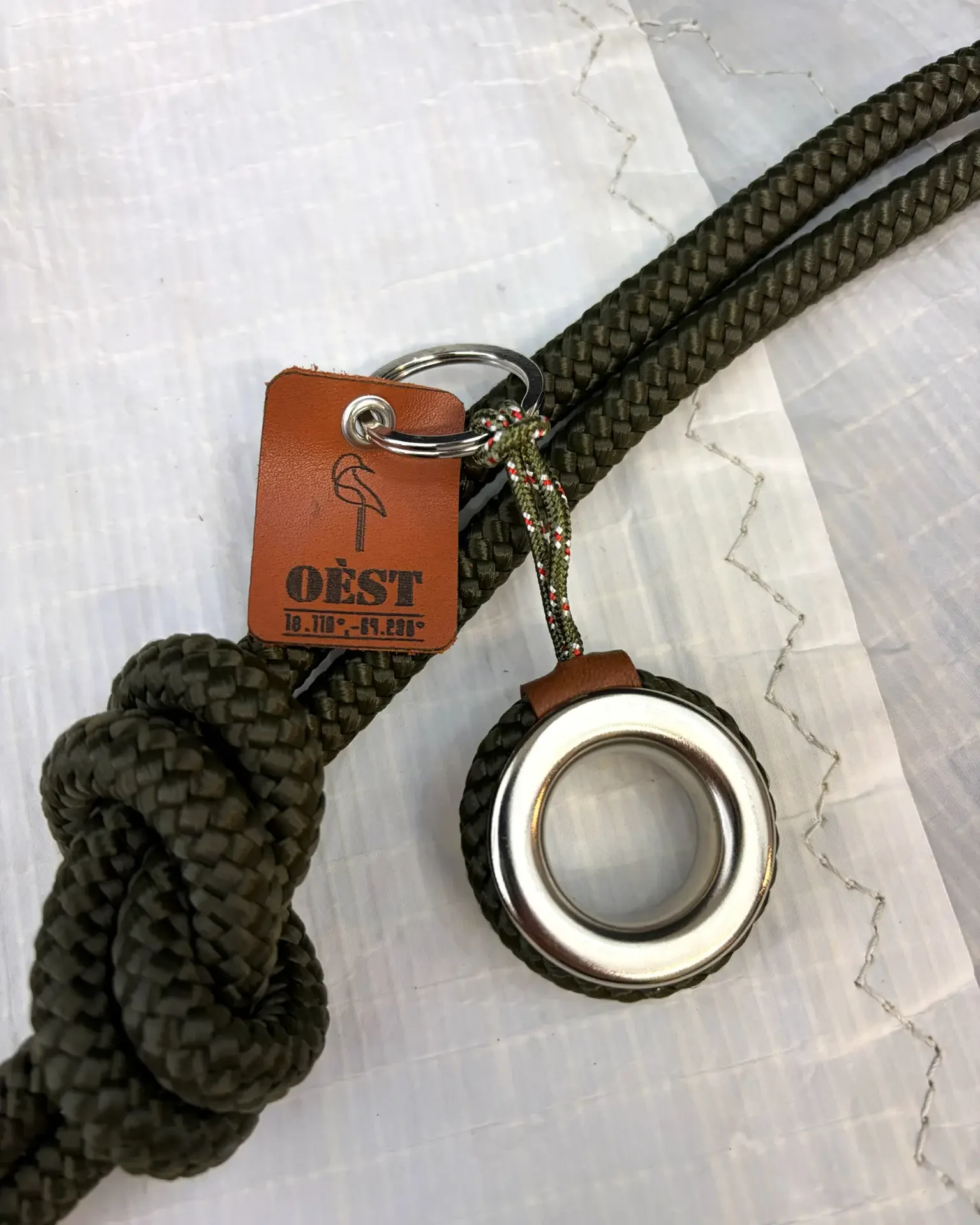 Keyring Contis, recycled marine rope, OÈST Ateliers, Landes