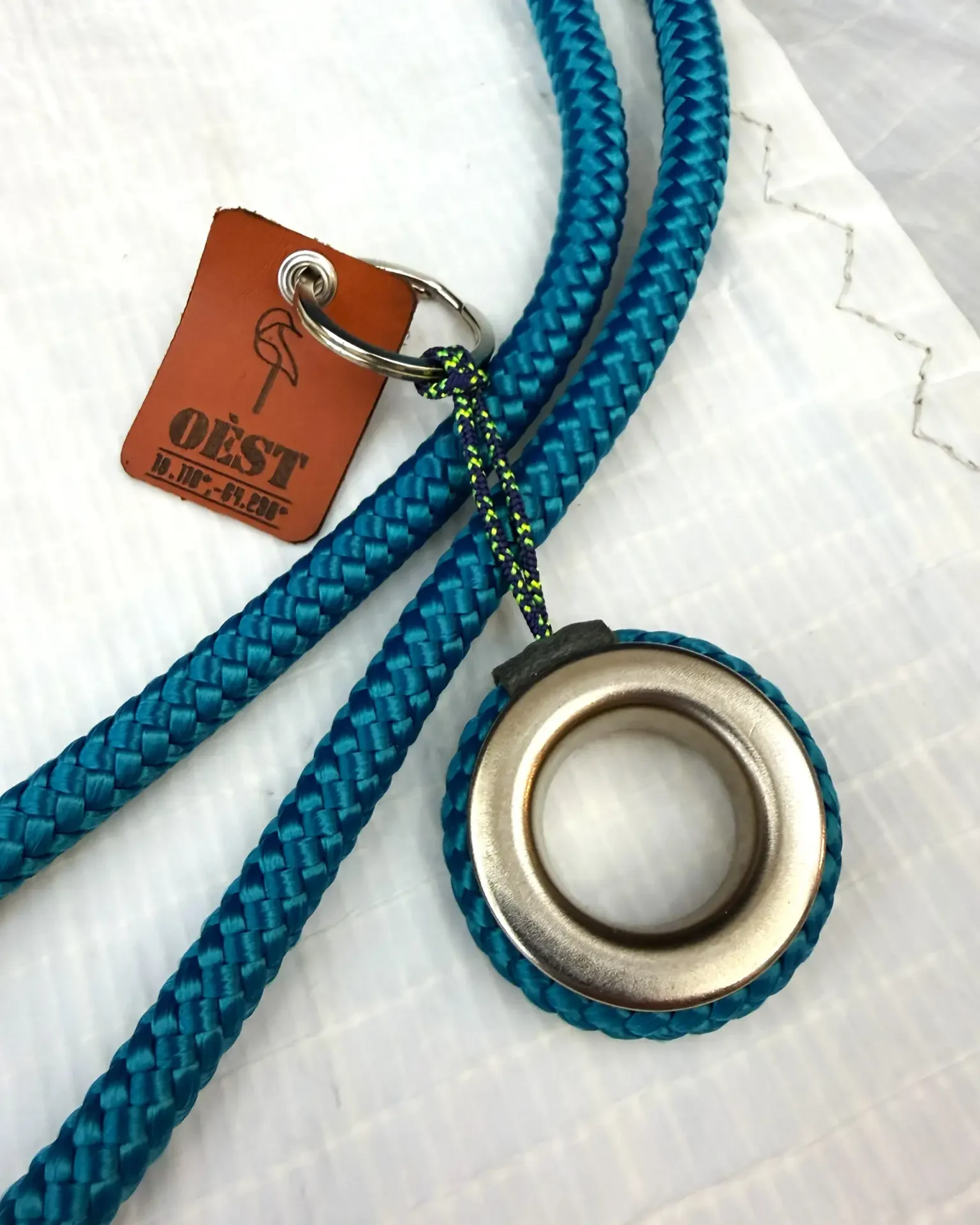 Keyring Hendaye, recycled marine rope, OÈST Ateliers, Landes