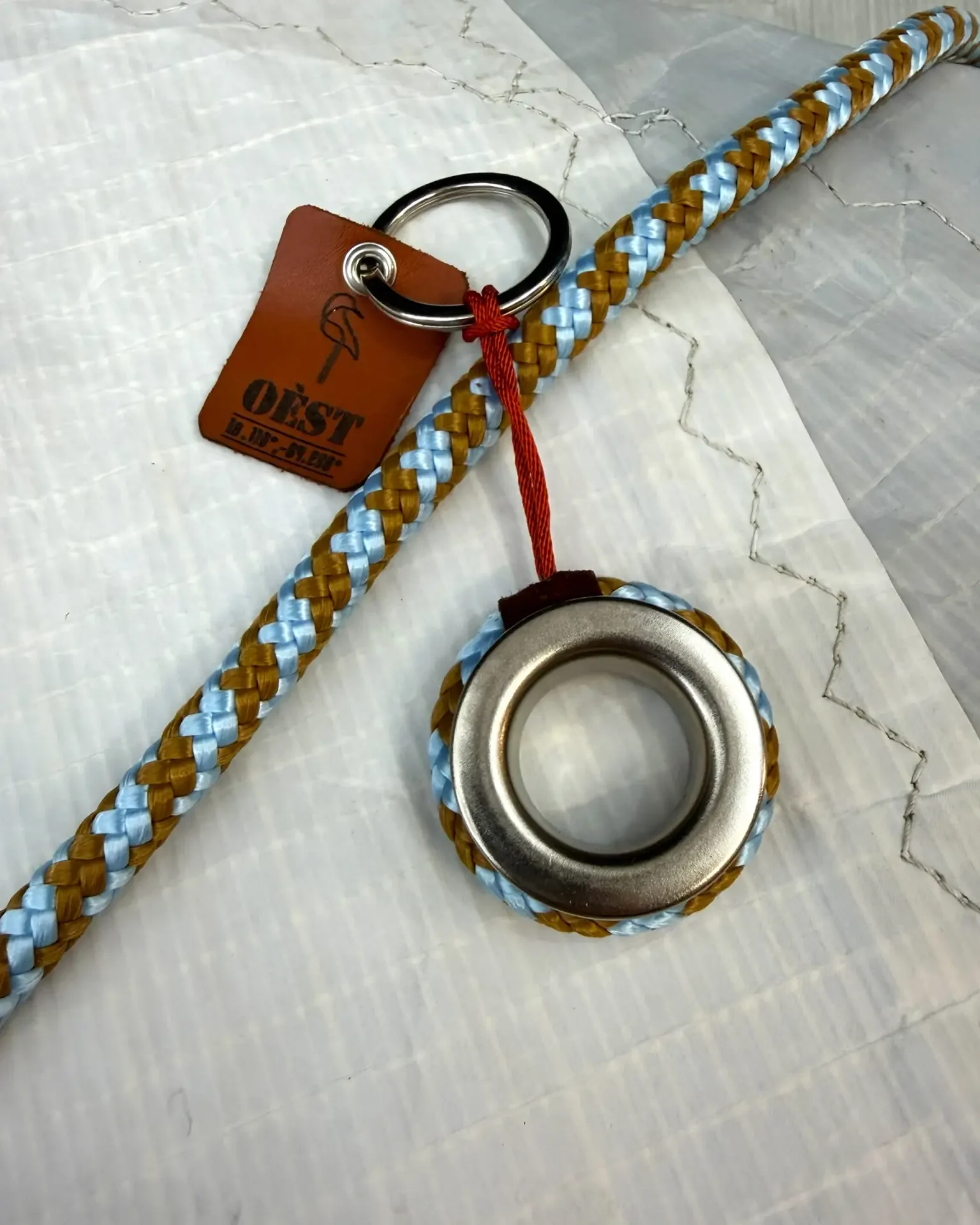 Keyring Arcachon, recycled marine rope, OÈST Ateliers, Landes