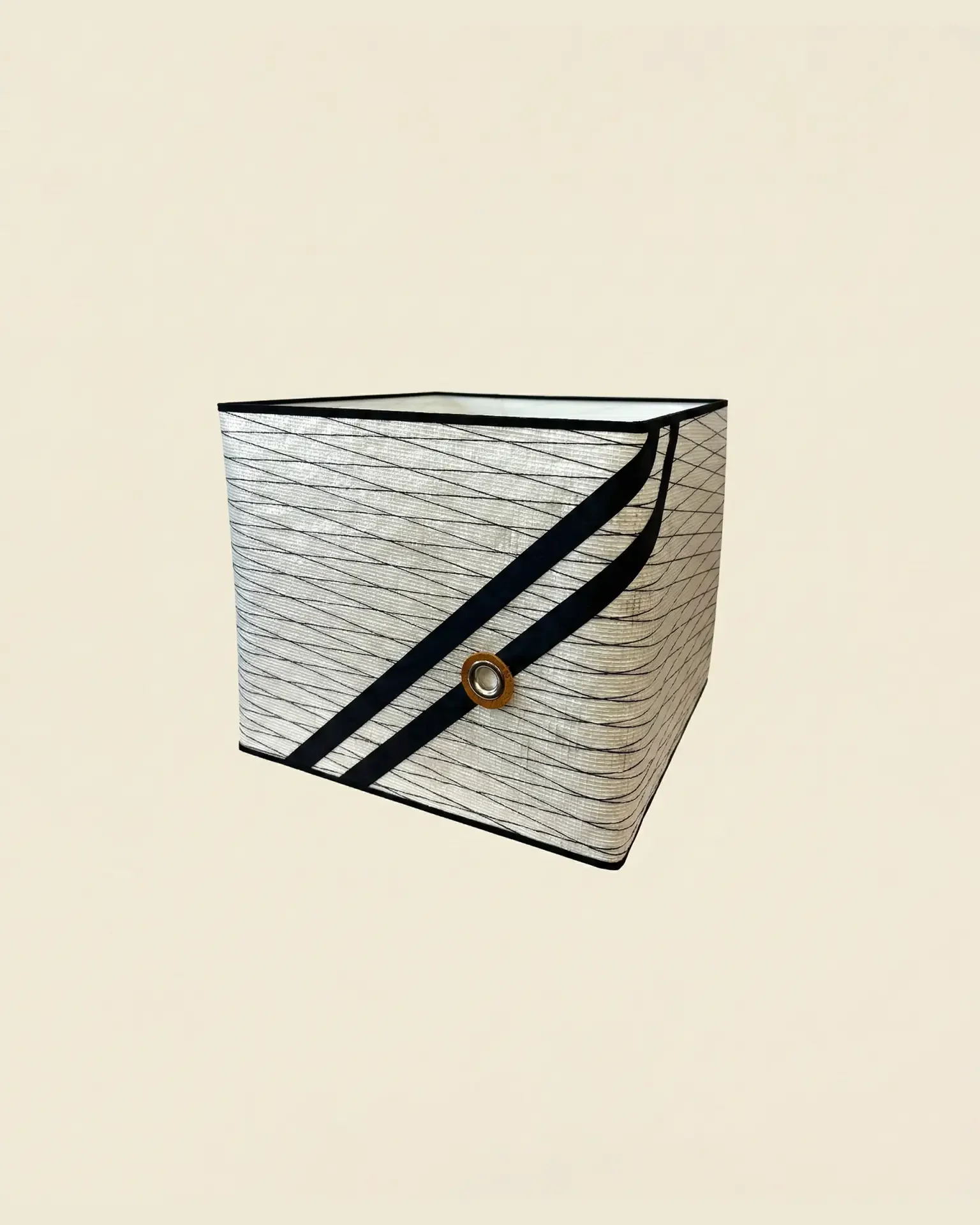 Pendant lampshade in recycled boat sail, OÈST Ateliers, Landes
