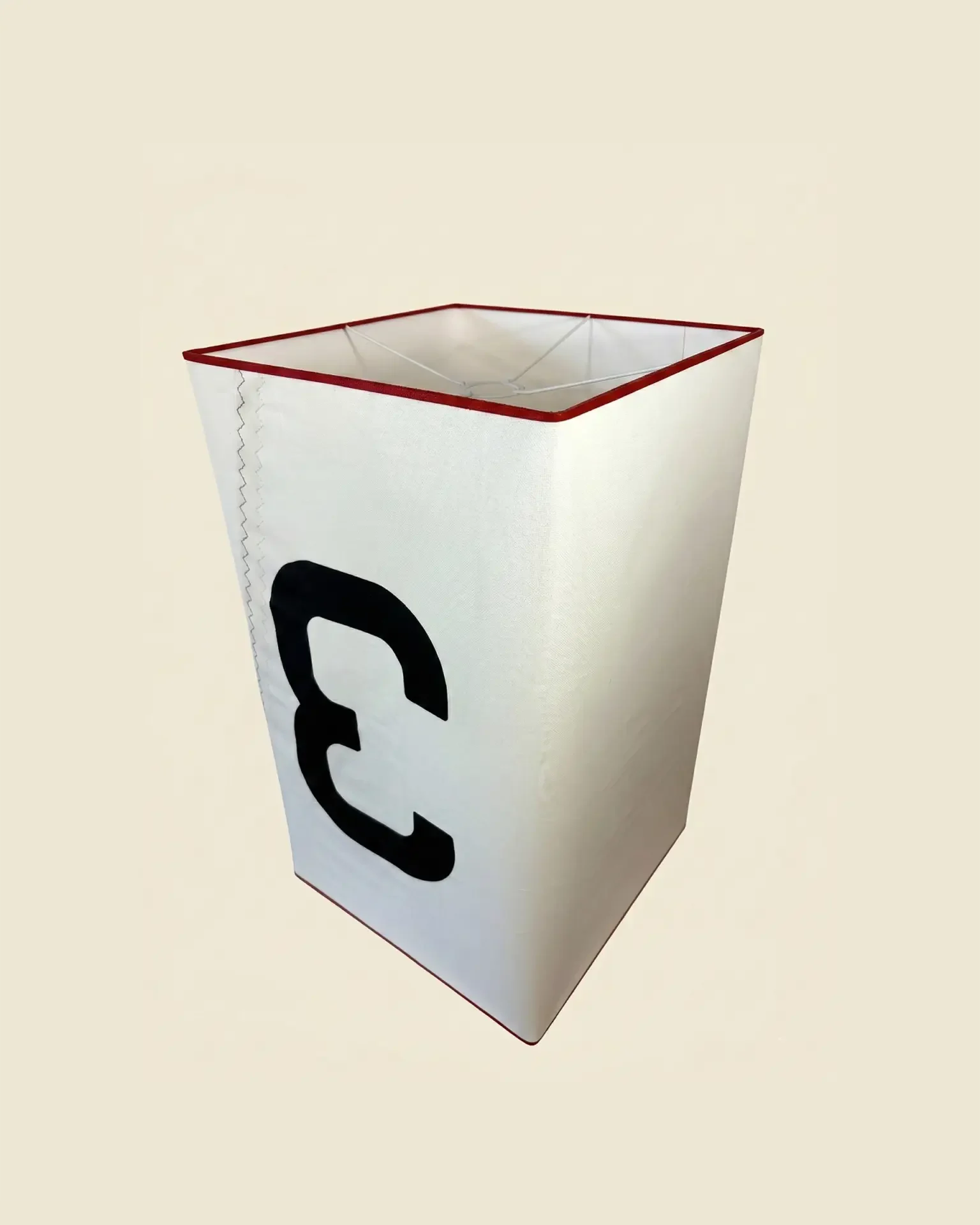 Pendant lampshade in recycled boat sail, OÈST Ateliers, Landes - view 3