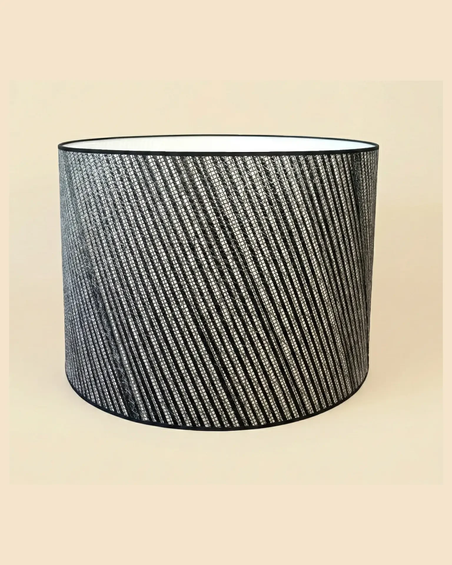 Pendant lampshade in recycled boat sail, OÈST Ateliers, Landes
