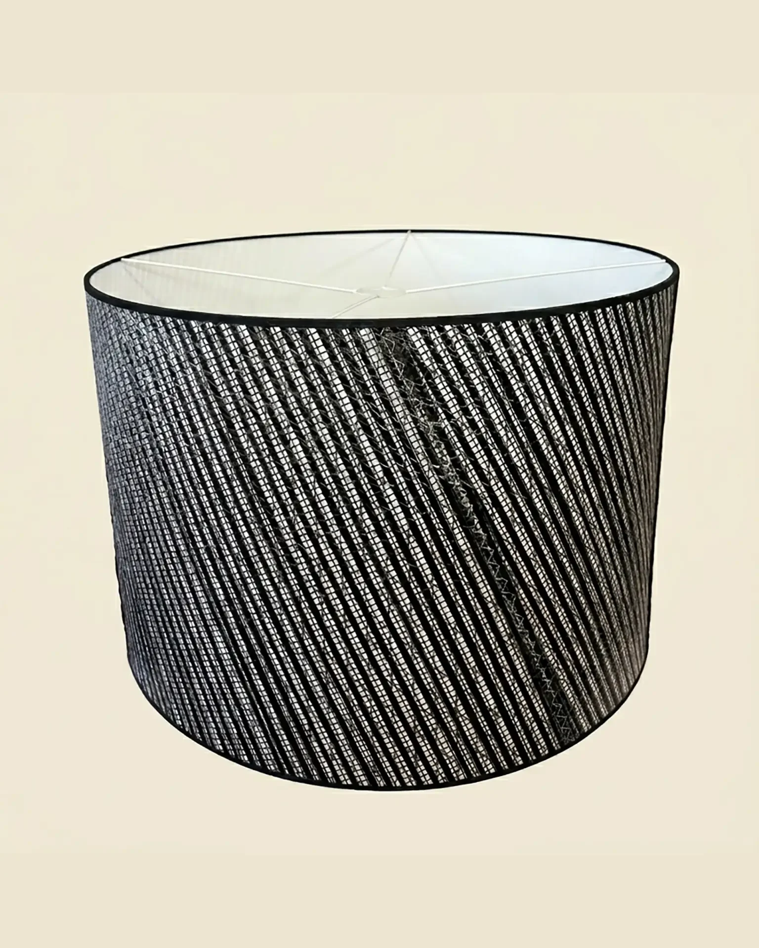 Pendant lampshade in recycled boat sail, OÈST Ateliers, Landes - view 3