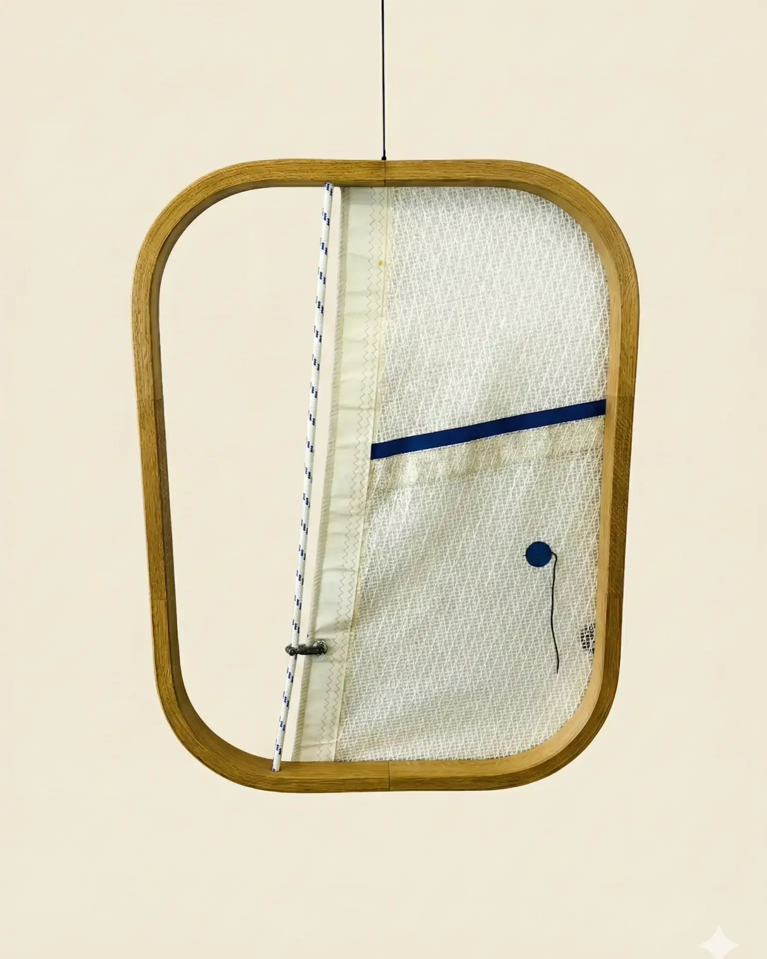 Picture white/blue - wall picture in recycled boat sail, OÈST Ateliers