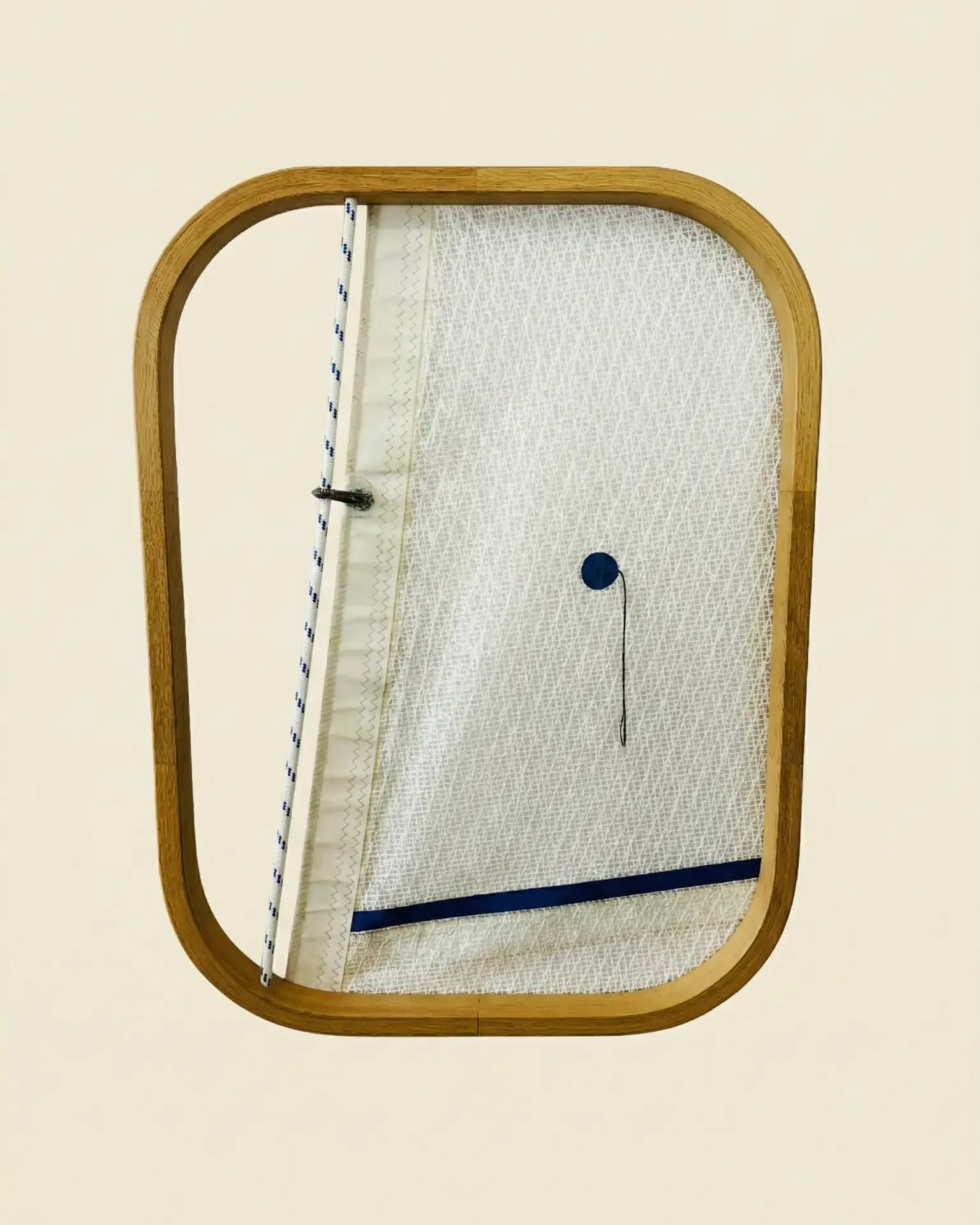 Picture blue/white - wall picture in recycled boat sail, OÈST Ateliers