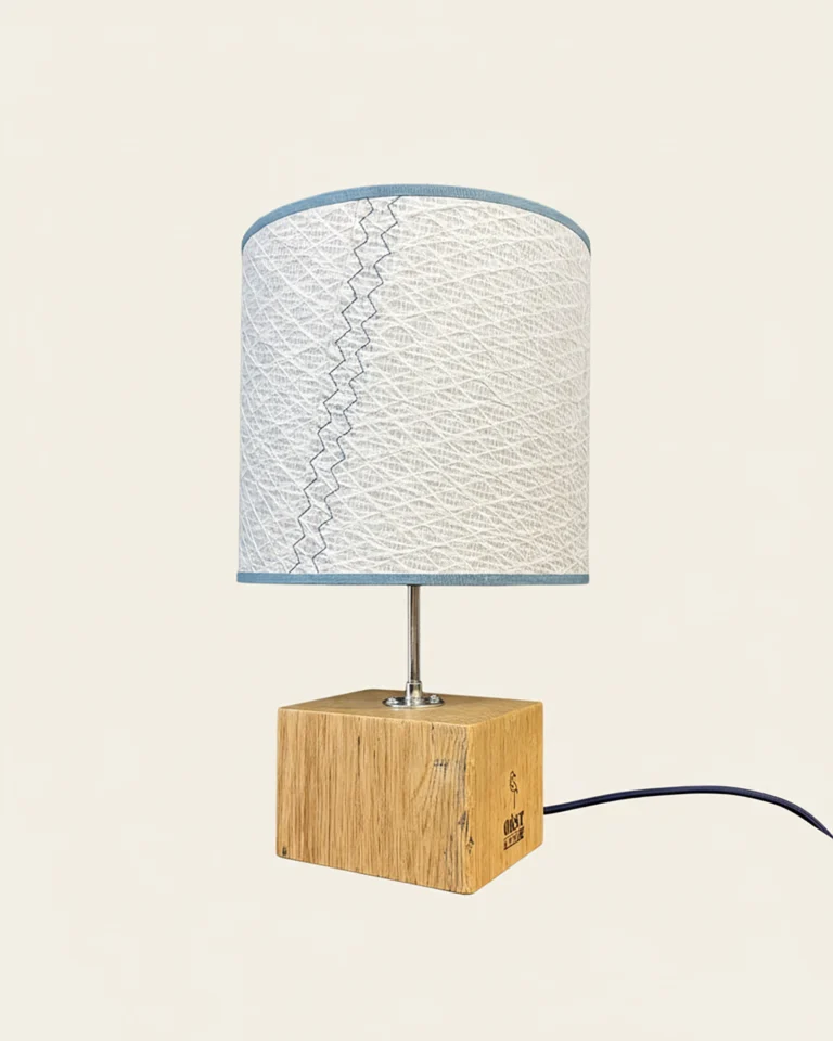 Lampe Mini Transat en voile de bateau recyclée OÈST Ateliers Landes