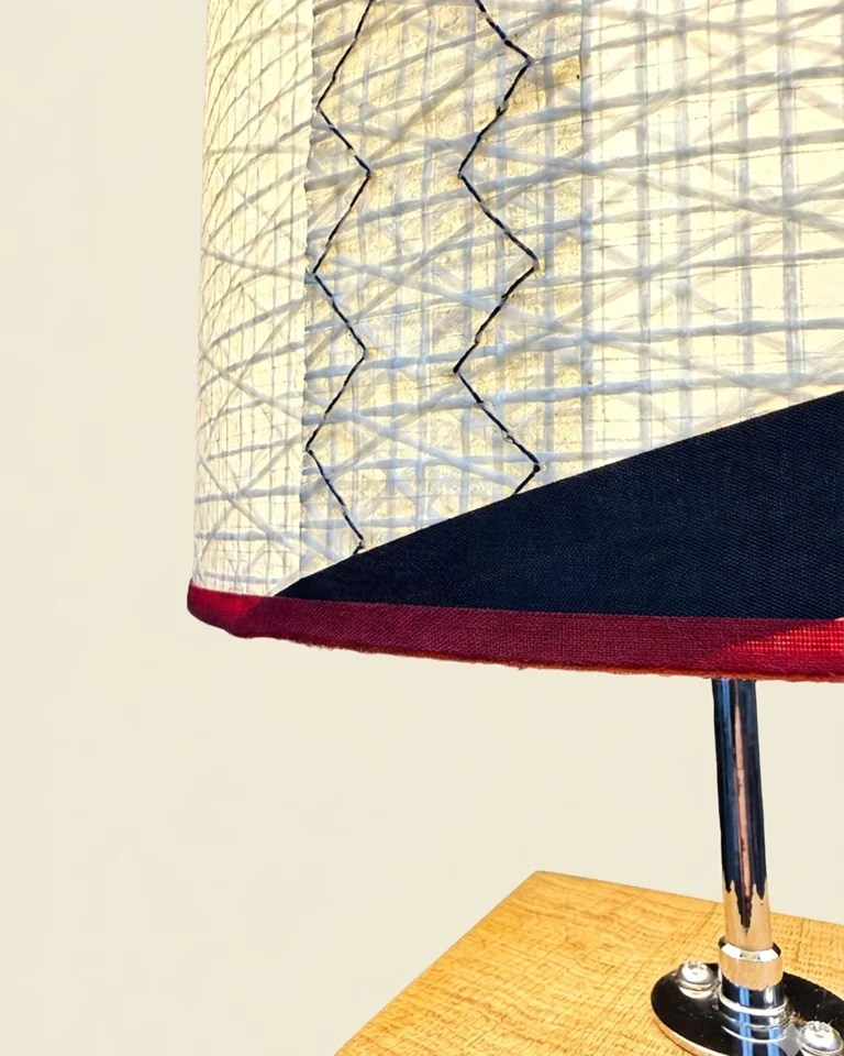 Lampe Mini Transat en voile de bateau recyclée OÈST Ateliers Landes — vue 2